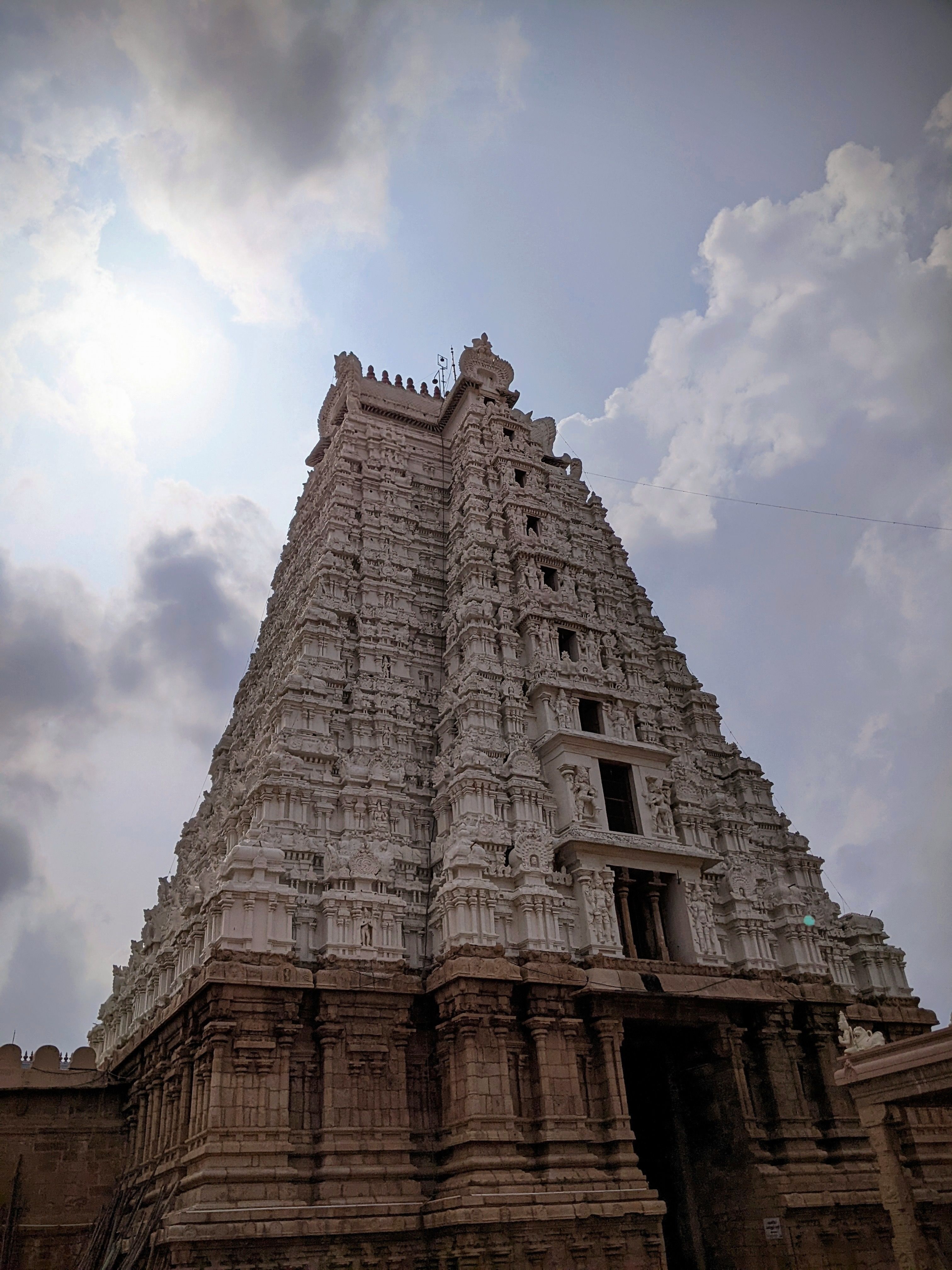 A pristine gopuram of a temple